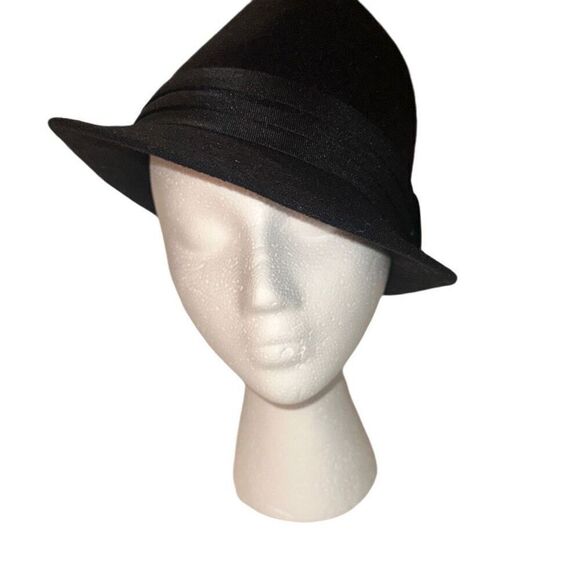 NEW David & Young Black Classic Short Brim Manhattan Felt Fedora Hat One Size - Picture 1 of 11